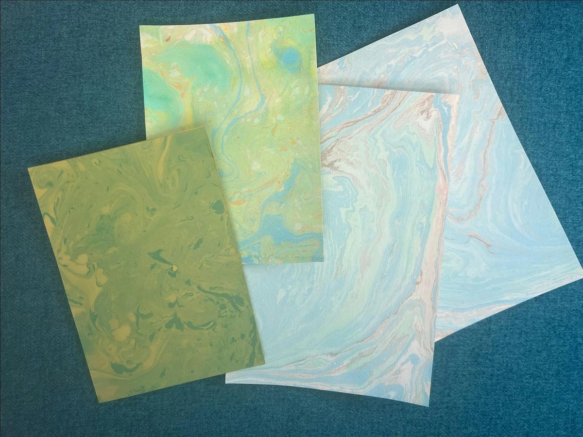 Ink Marbling on Paper