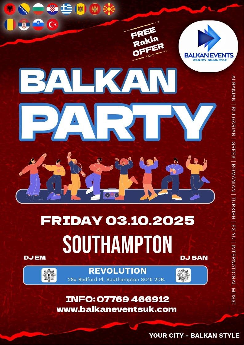 BALKAN Party SOUTHAMPTON - Autumn Welcome