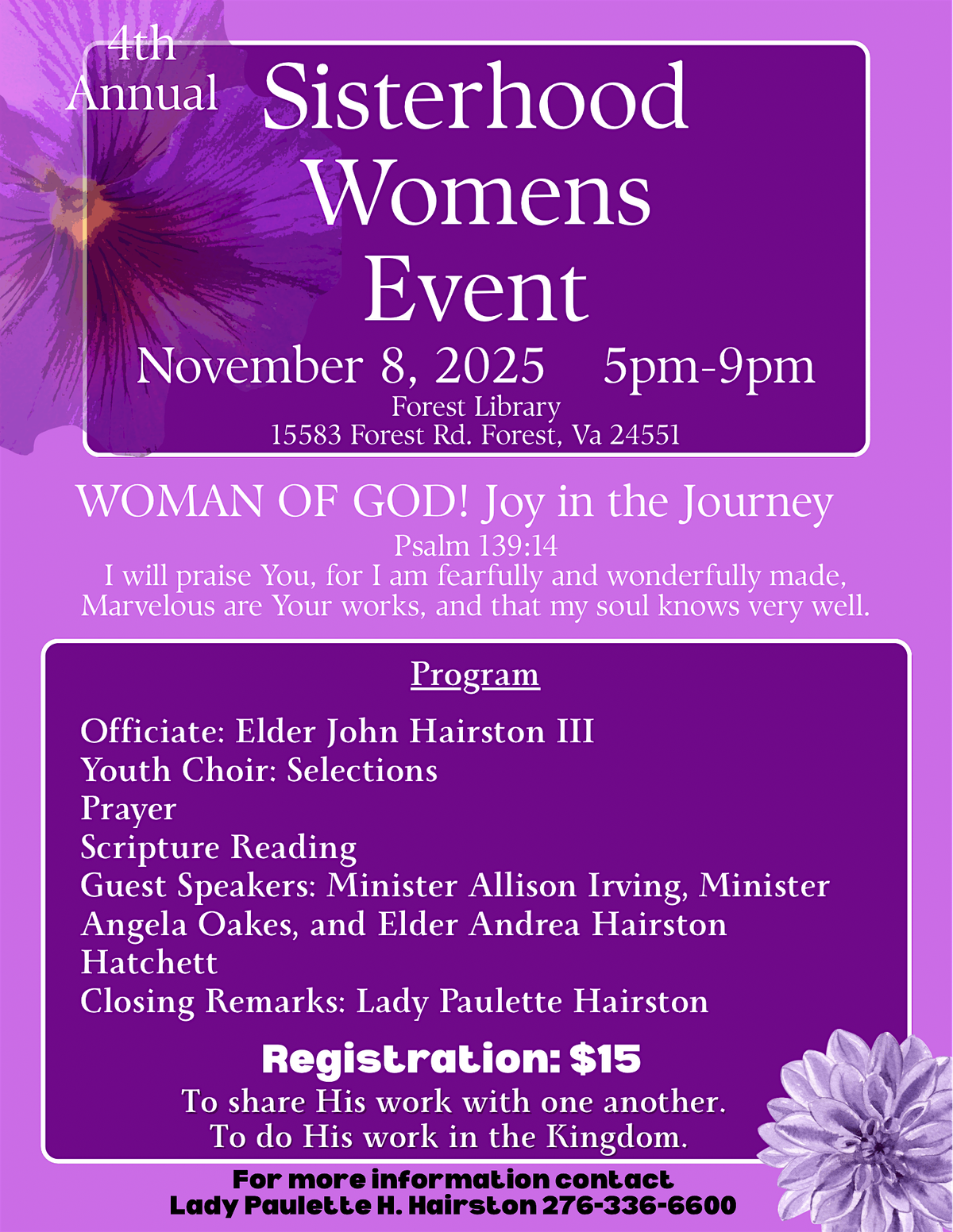 Sisterhood Women\u2019s Event