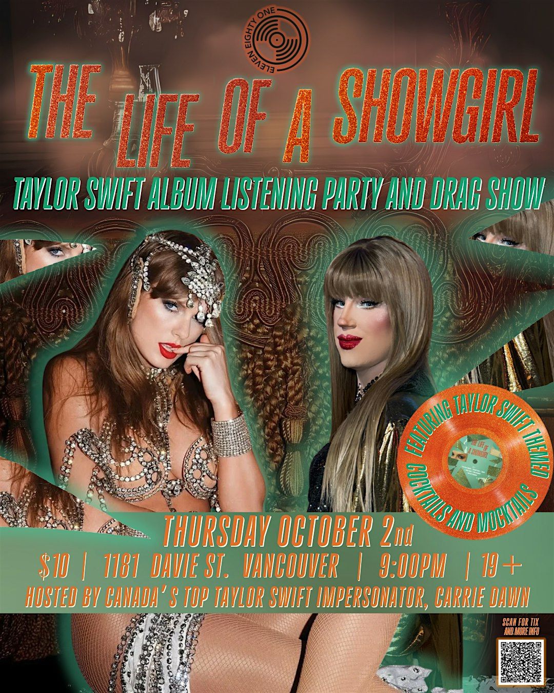Taylor Swift Life Of A Showgirl:  Album Listening Party & Drag Show