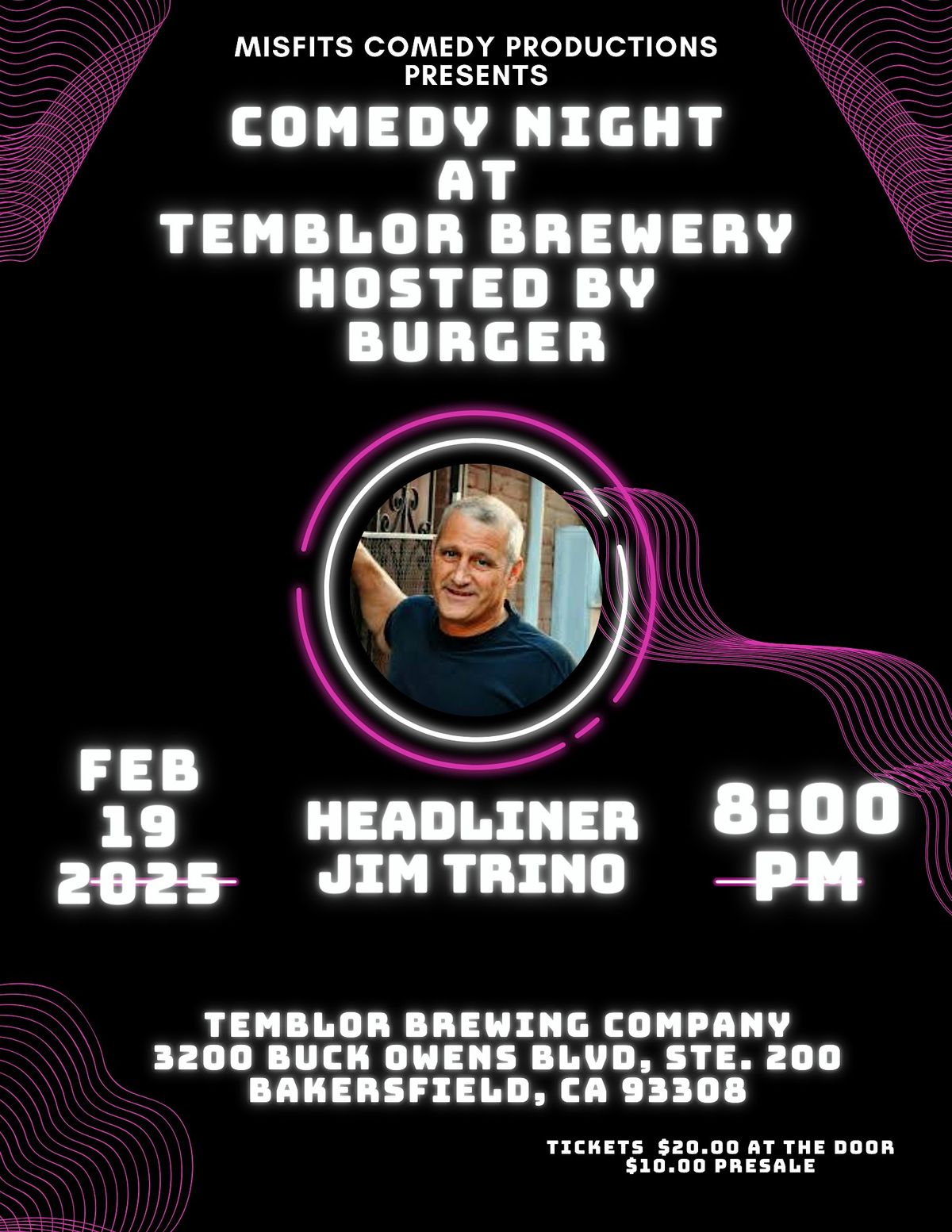 Misfits prod. Presents Comedy at Temblor Brewery