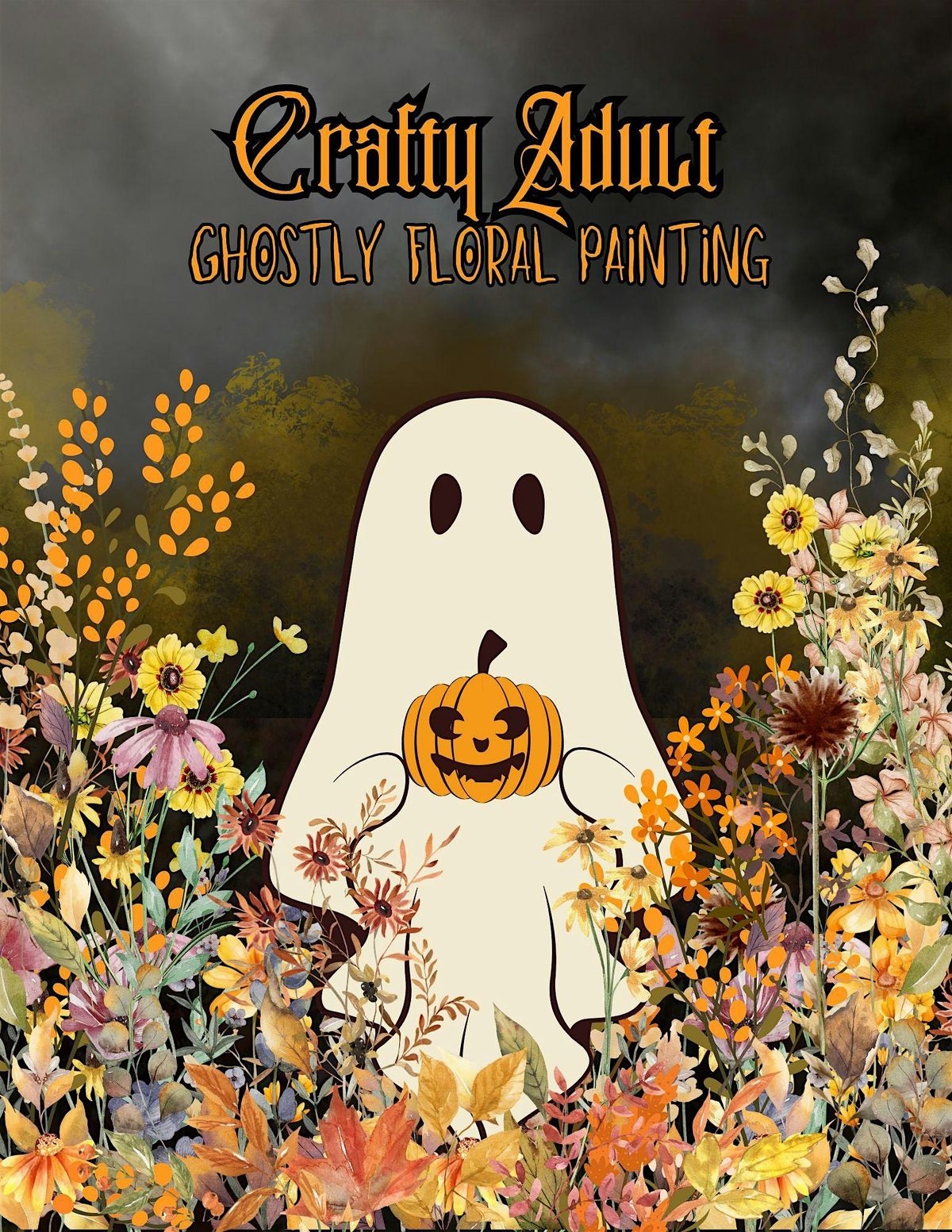 Ghostly Floral Painting