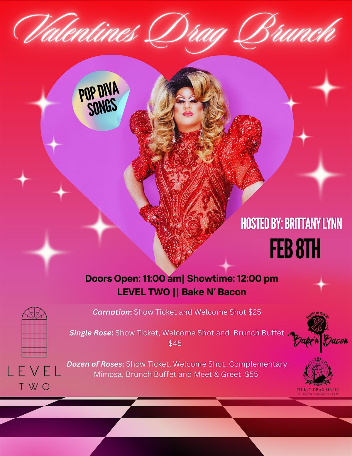 Valentines Drag Brunch at Bake N' Bacon