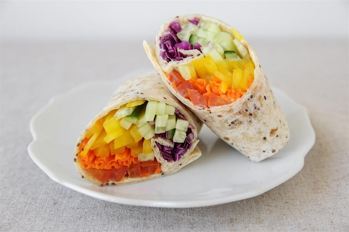 Kids Rainbow Veggie Wraps