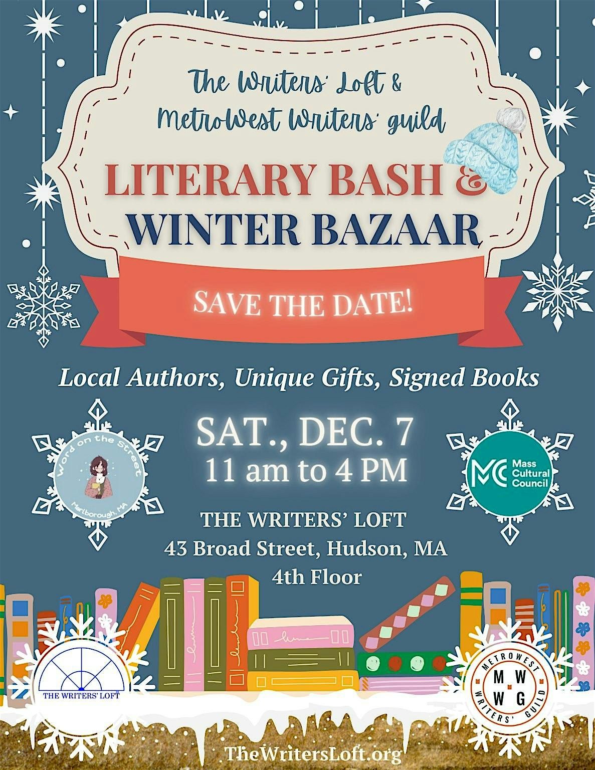 Literary Bash and Winter Bazaar!