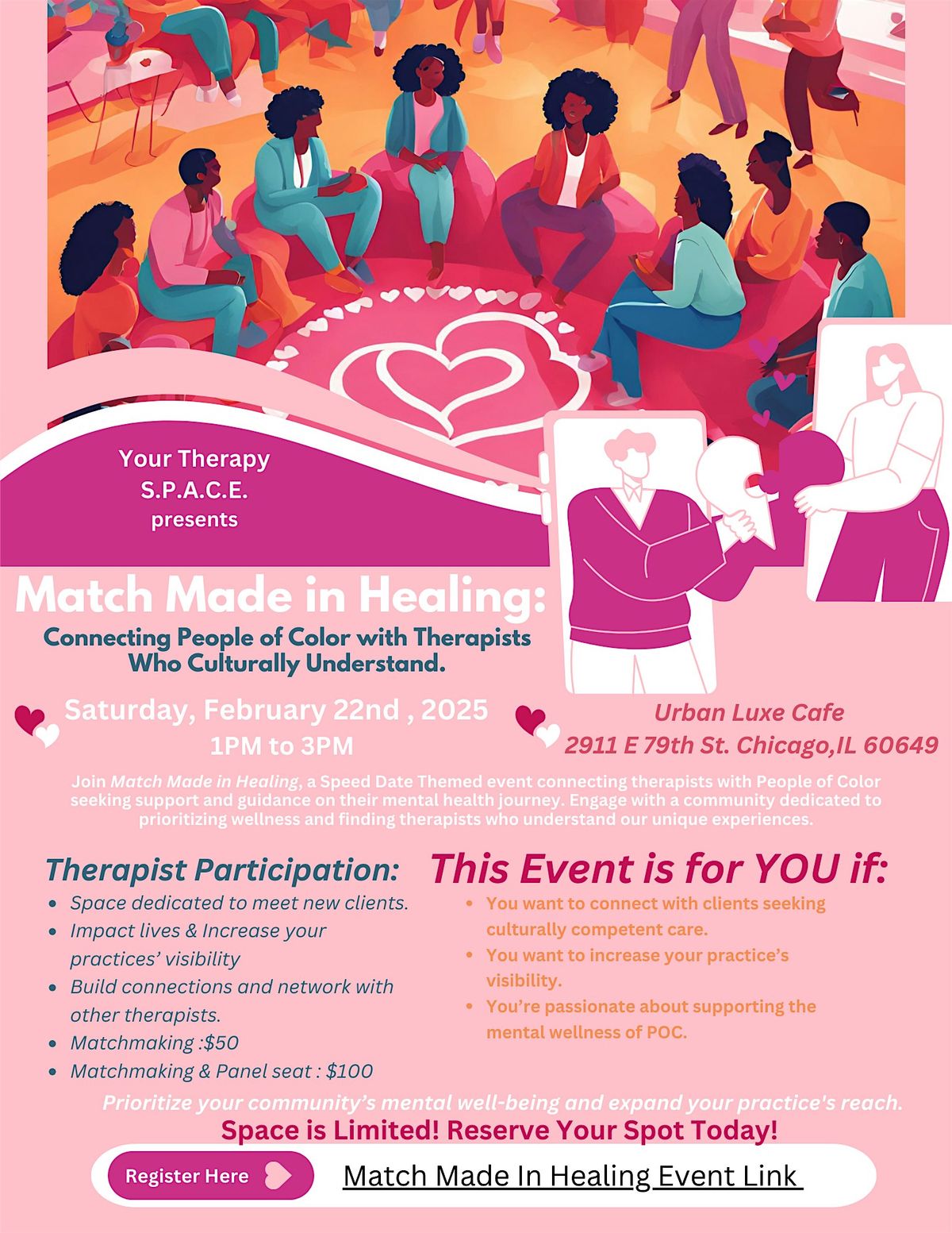 Calling Therapists of Color: Connect with Clients at the Matchmaking Event