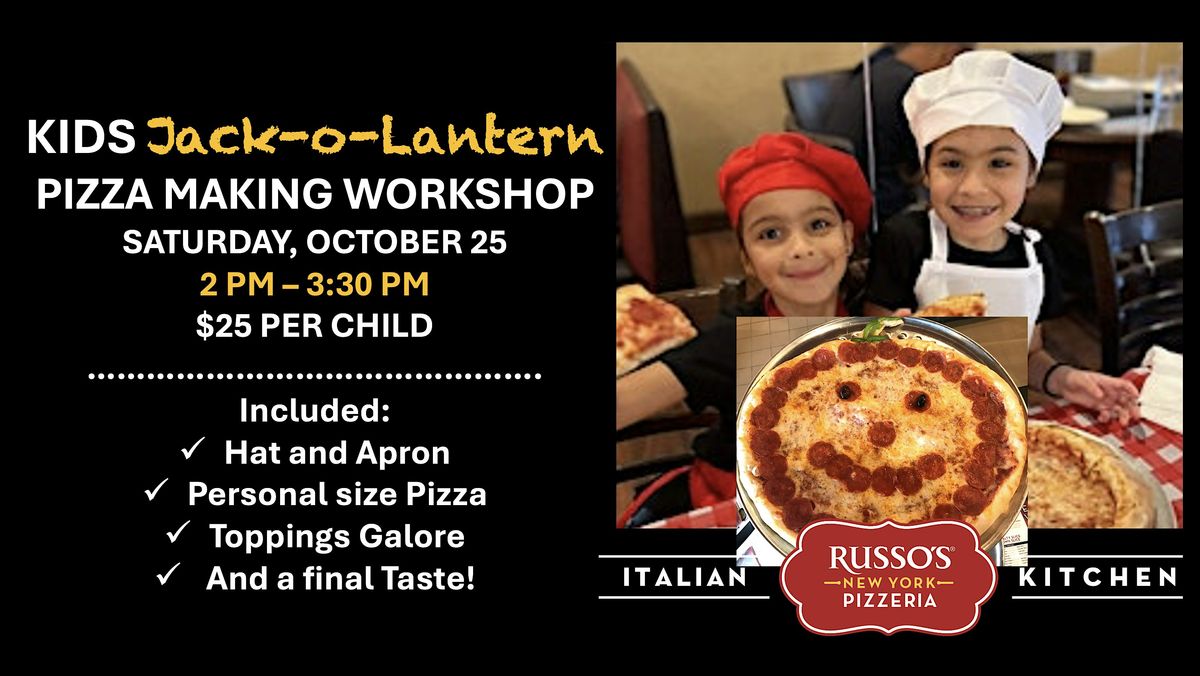 Kids Jack-O-Lantern Pizza Making Workshop October
