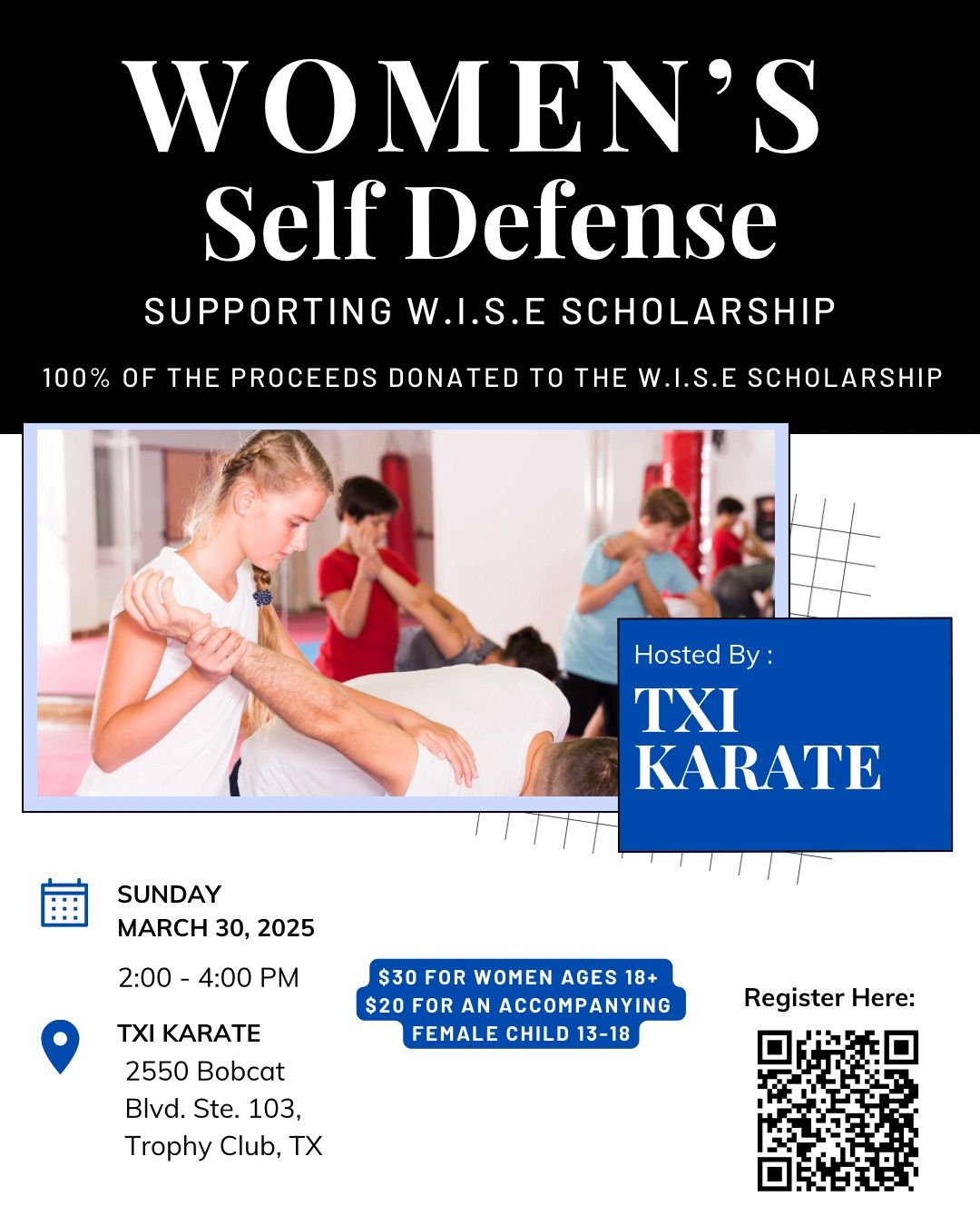 Women\u2019s Self Defense for W.I.S.E Scholarship 