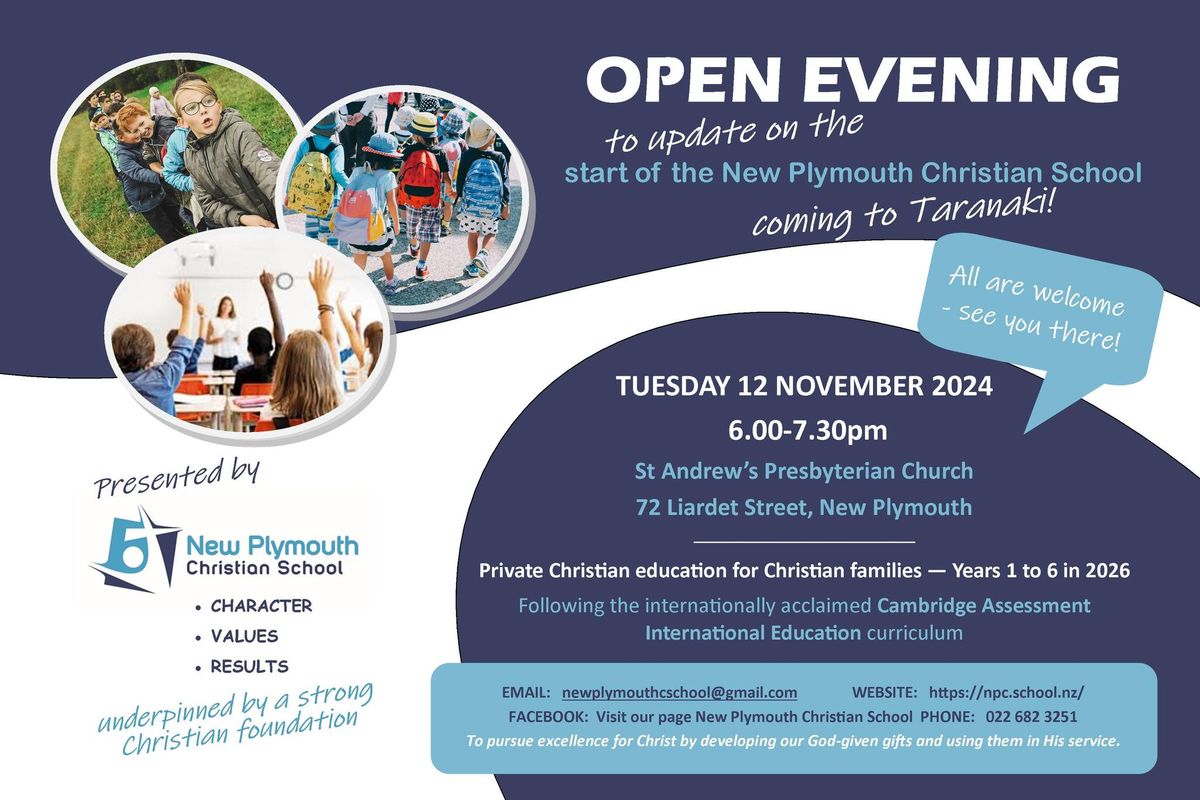 New Plymouth Christian School Open Evening 