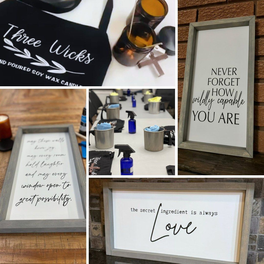 Candle and Hand painted Sign Workshop