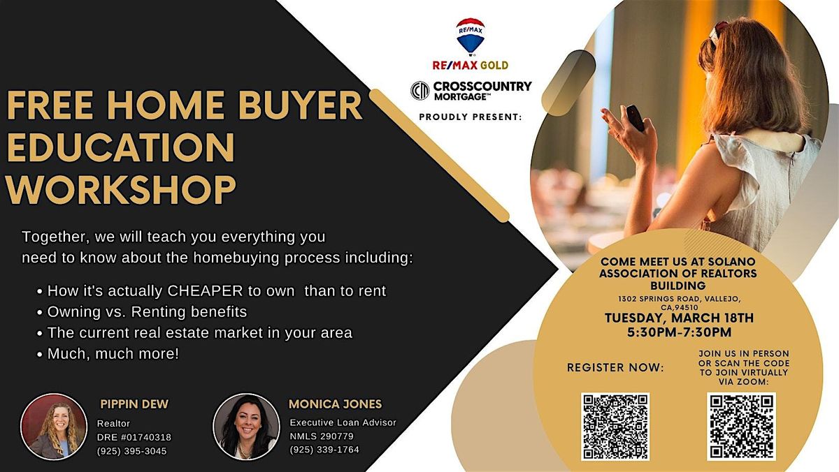 FREE Homebuyer Education Workshop - Join in Person or Virtually via Zoom