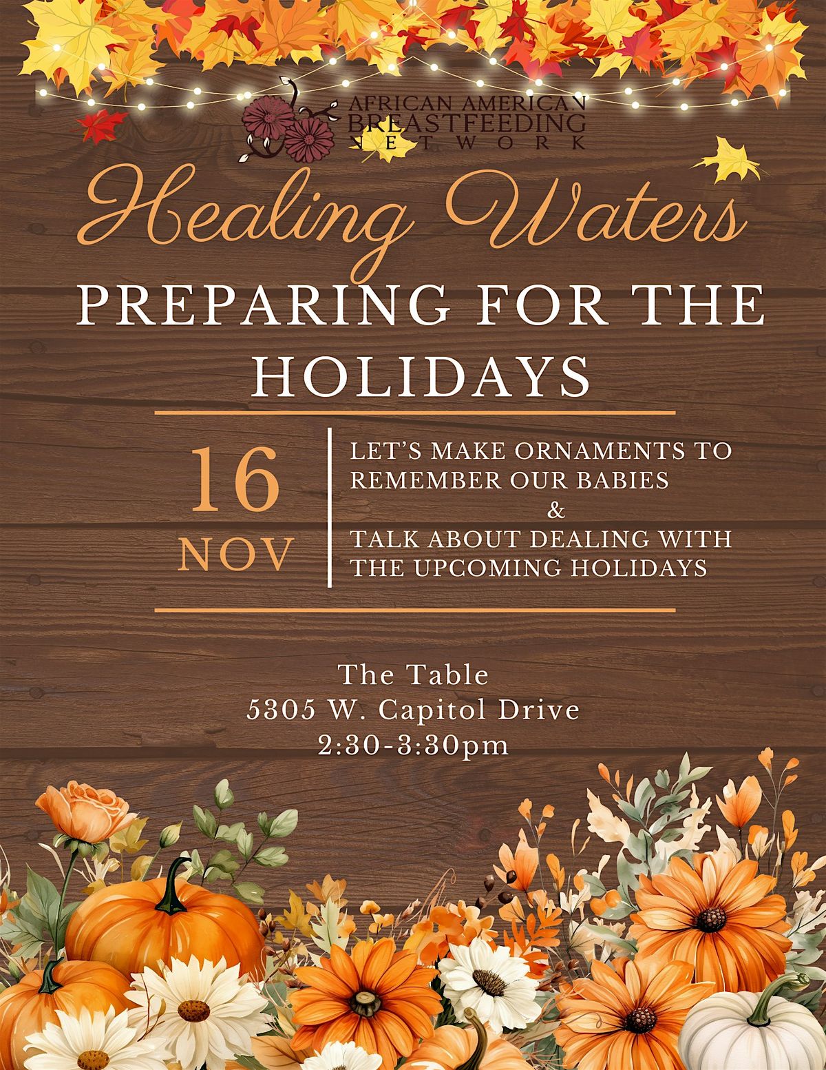 Healing Waters: Preparing for the Holidays