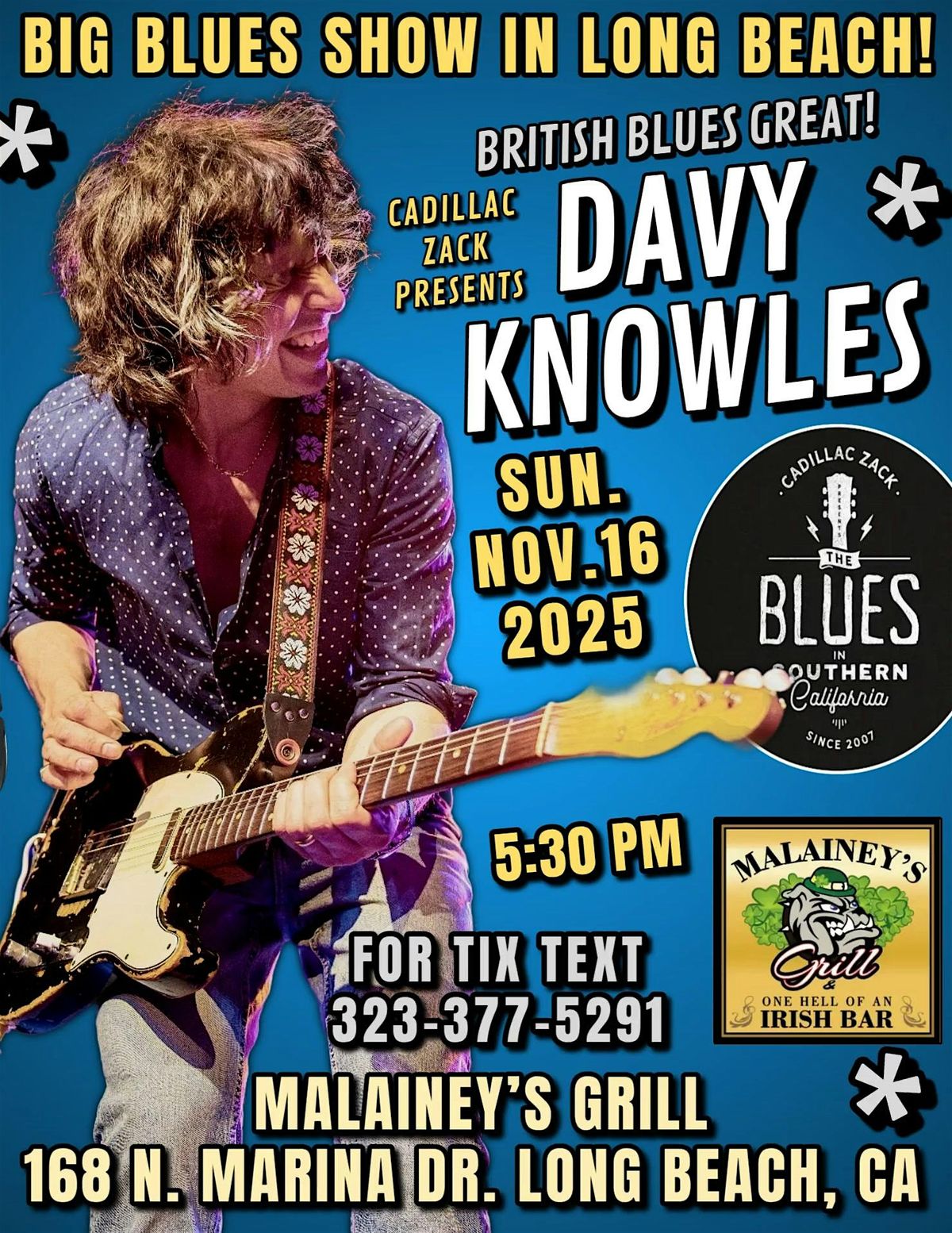 DAVY KNOWLES - Famed Blues Guitarist From The UK - in Long Beach!