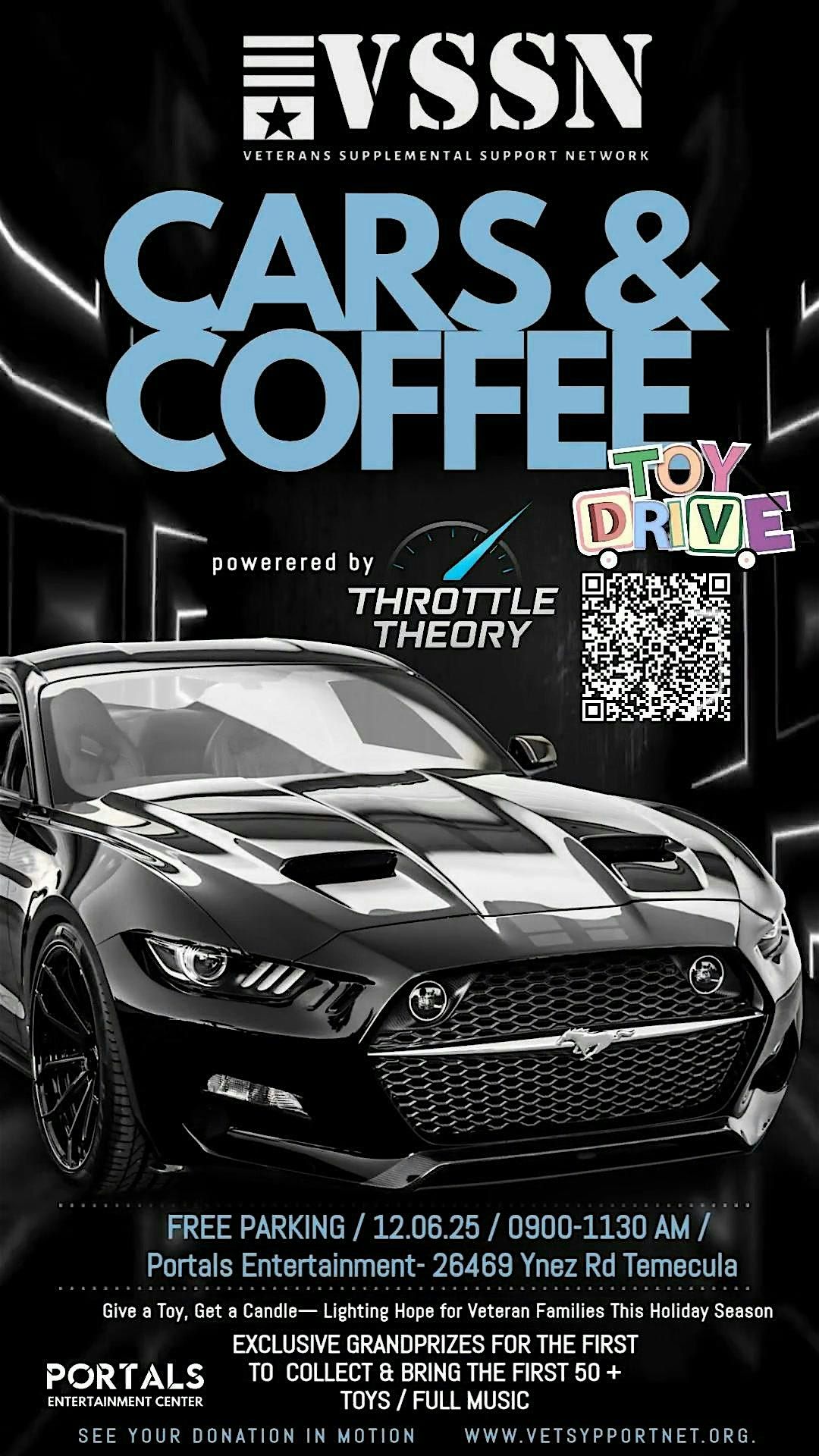 VSSN's Cars & Coffee: "Toy Drive Challenge" powered by Throttle Theory