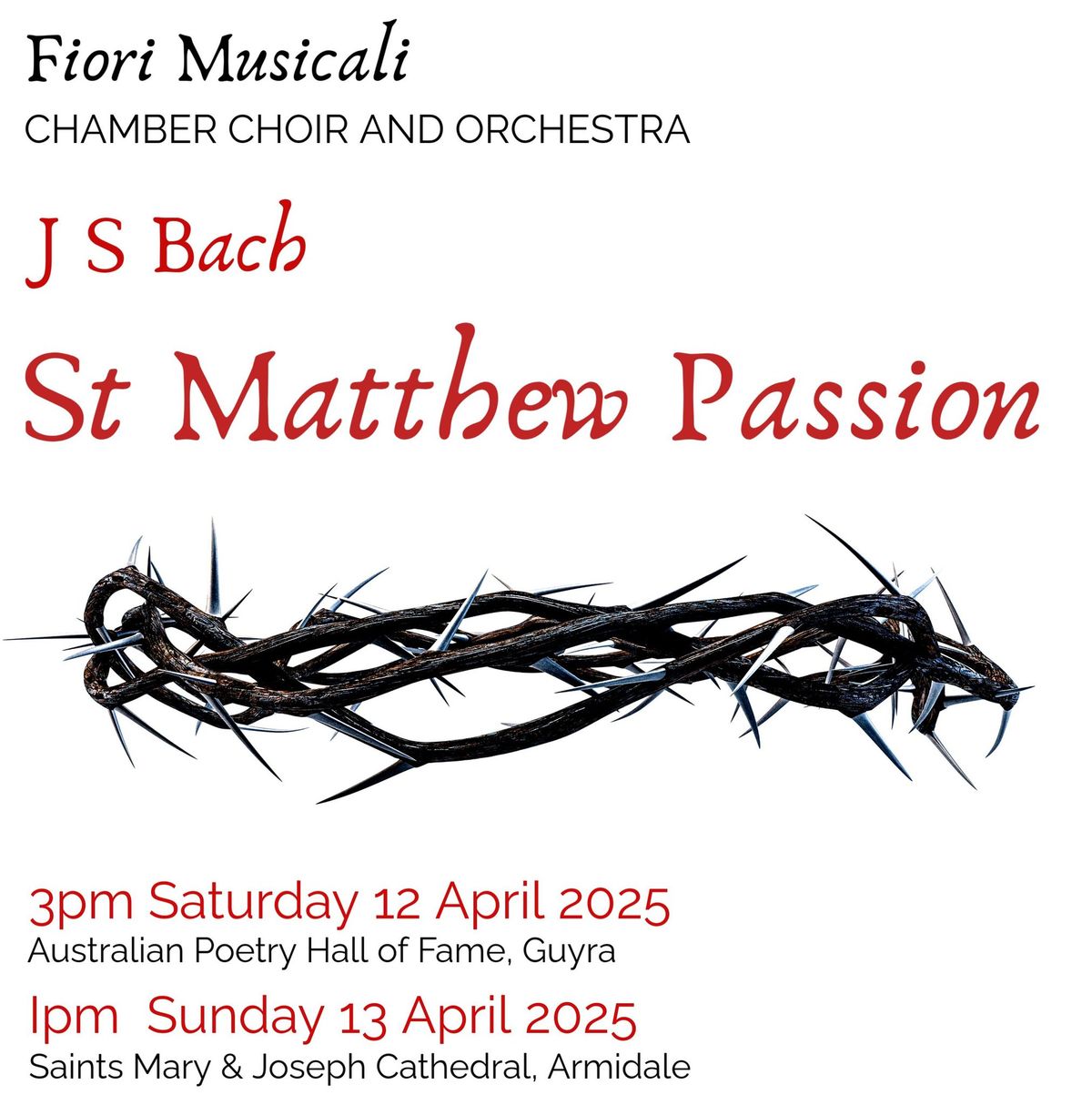 St Matthew Passion (Guyra concert)