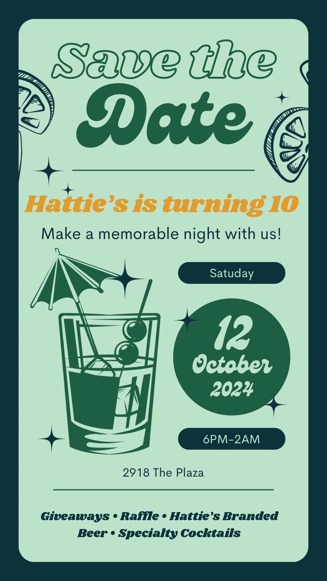 Hattie\u2019s 10 year Anniversary 