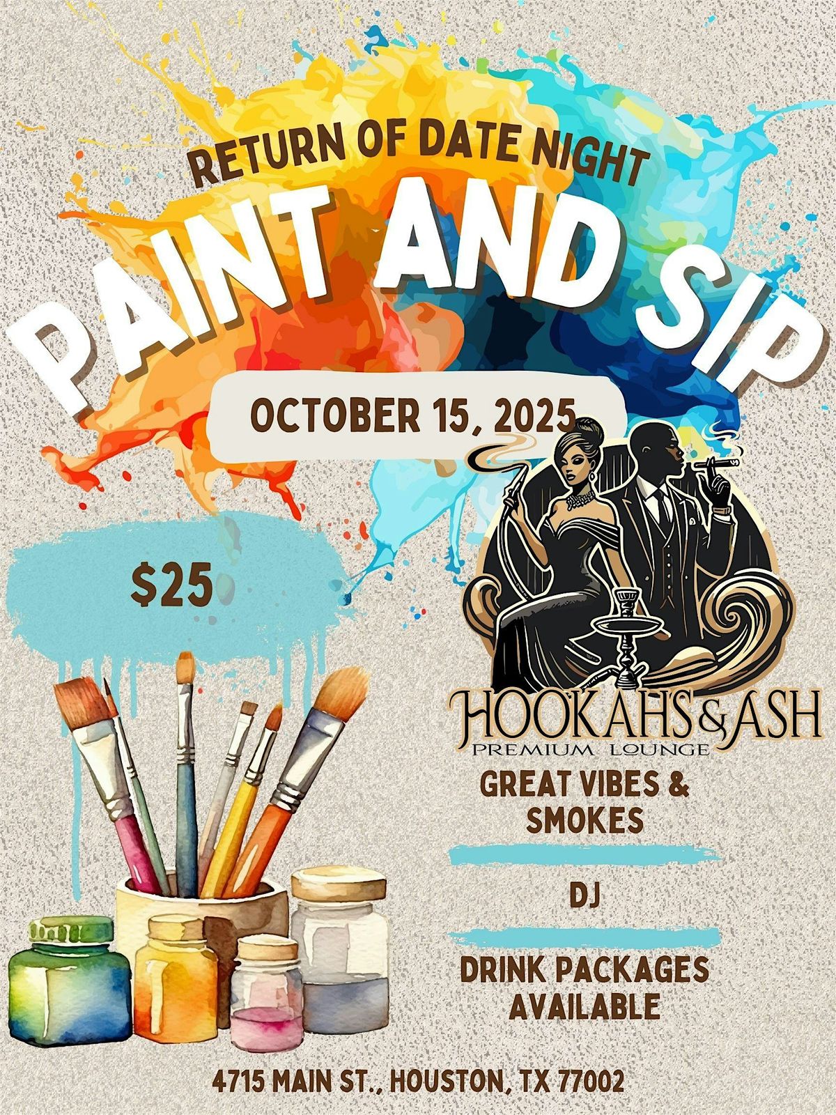 Hookahs and Ash Paint And Sip