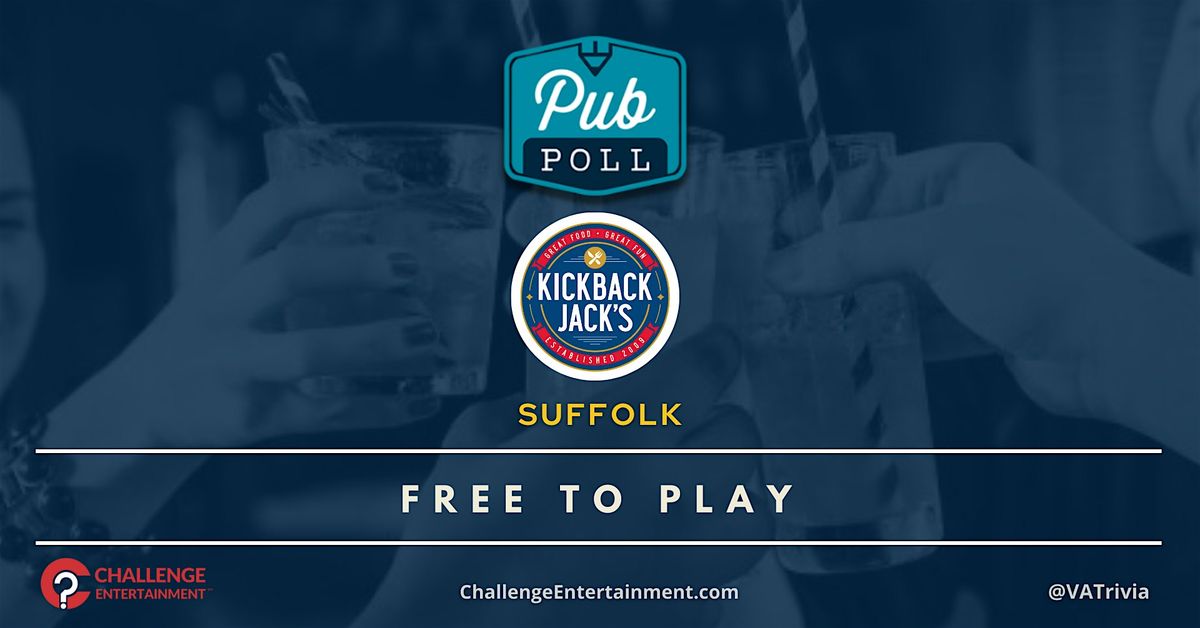 Weekly Pub Poll Game Nights at Kickback Jack's - Suffolk