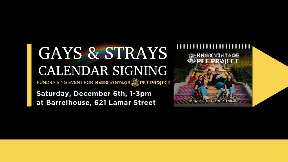 Gays & Strays Calendar Signing