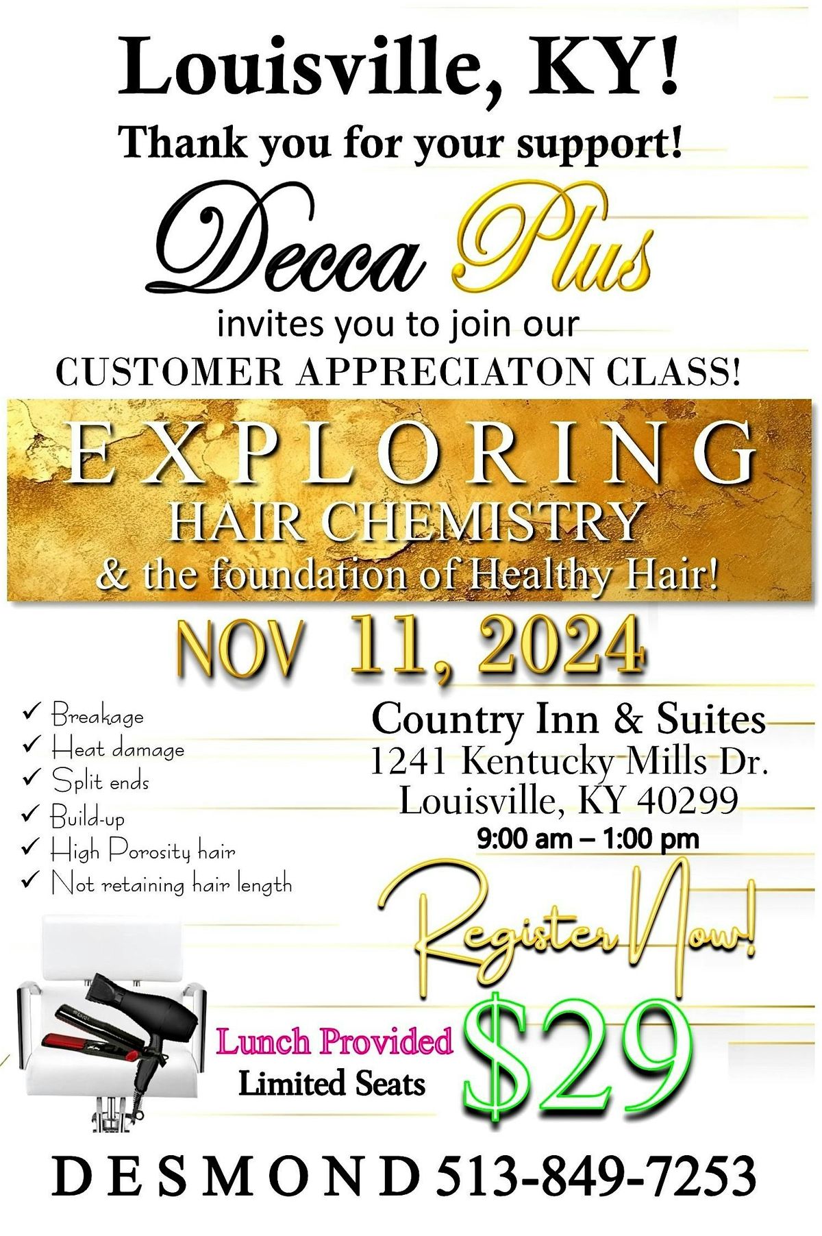 Louisville Decca Plus Customer Apprecation Class