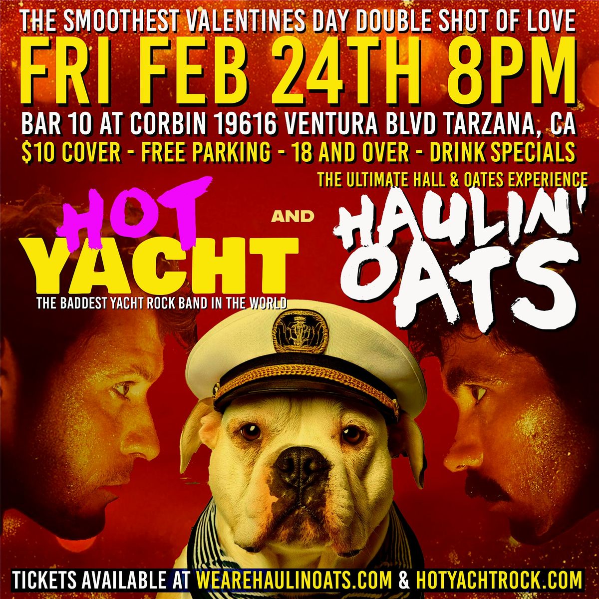 HOT YACHT and HAULIN' OATS for the first time ever!!! Valentine's Day Love