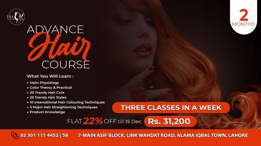 Advance Hair Styling Course in Lahore