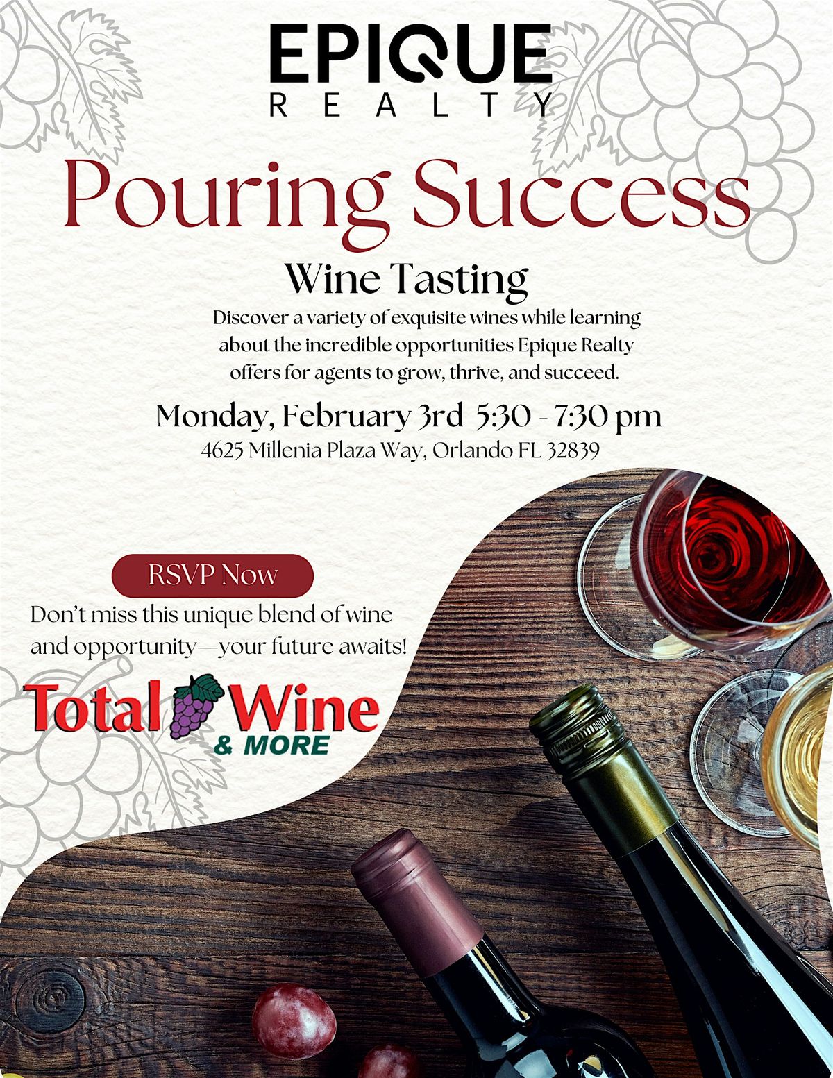 Pouring Success: An Evening with Epique Realty