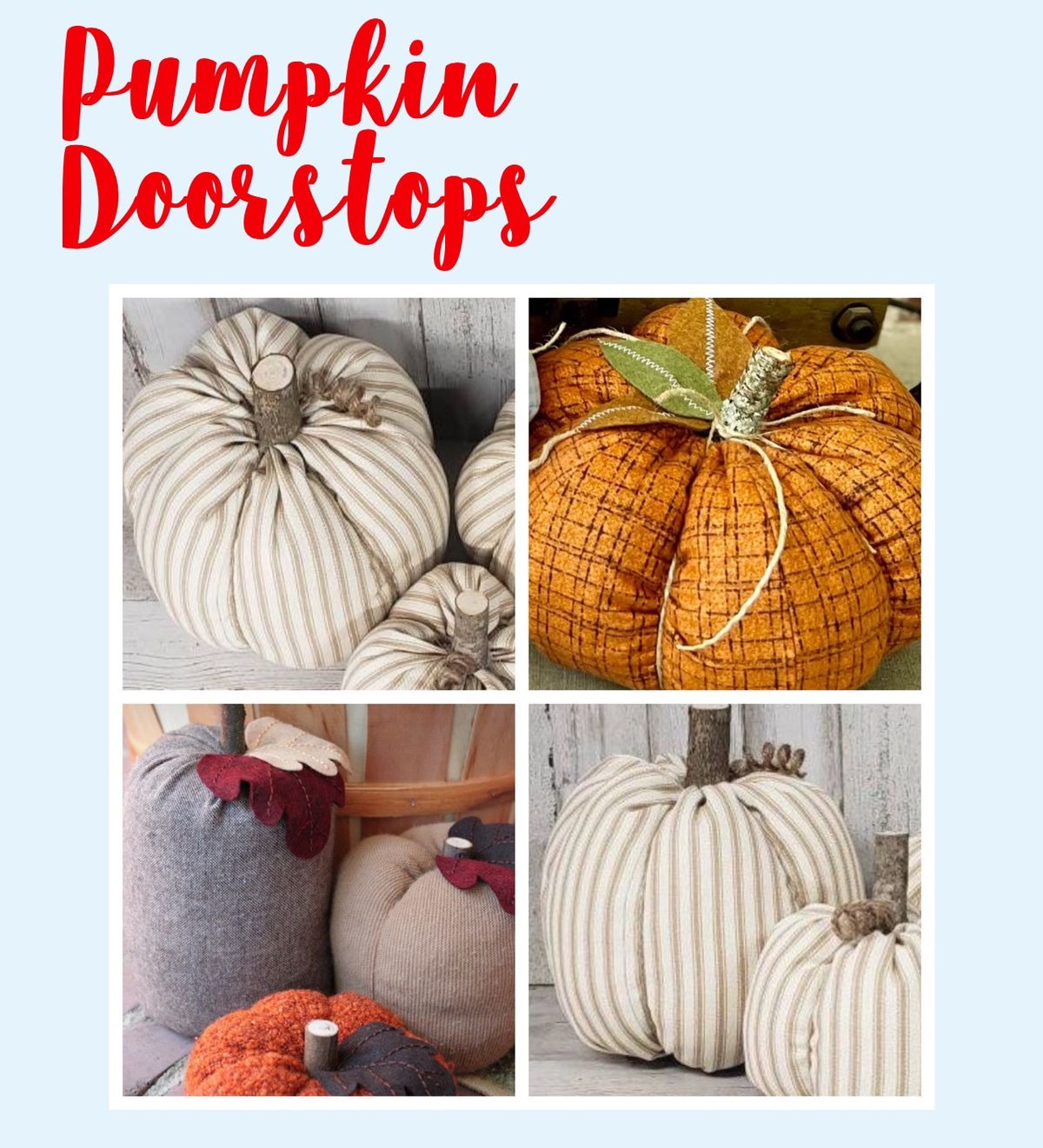 Pumpkin Doorstops