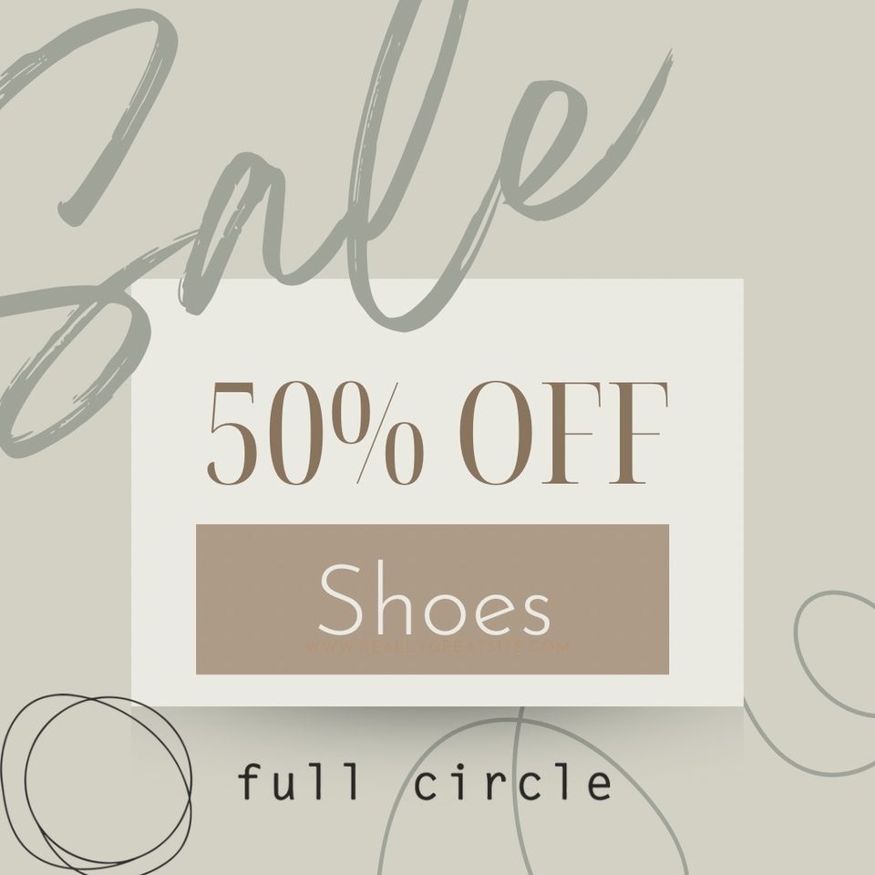 Take an additional 50% off all shoes this week