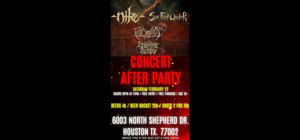 Six Feet Under Concert After Party