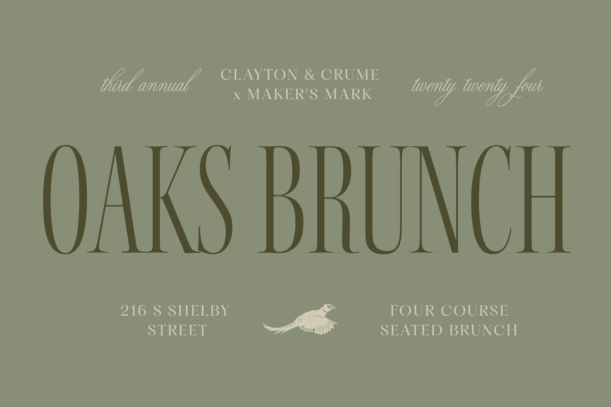  3rd Annual Oaks Day Brunch by Clayton & Crume 3rd Annual Oaks Day Brunch by Clayton & Crume 3rd Ann