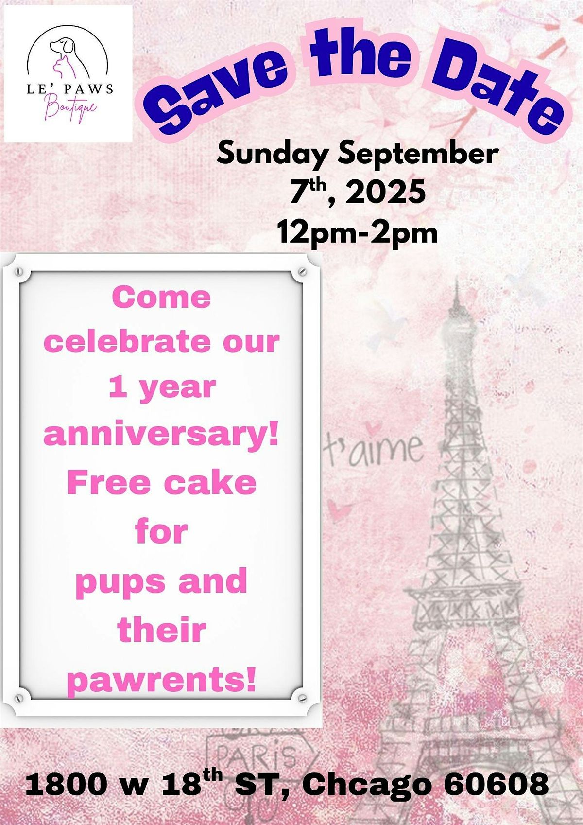Afternoon in Paris with your furbaby to celebrate our 1 year anniversary