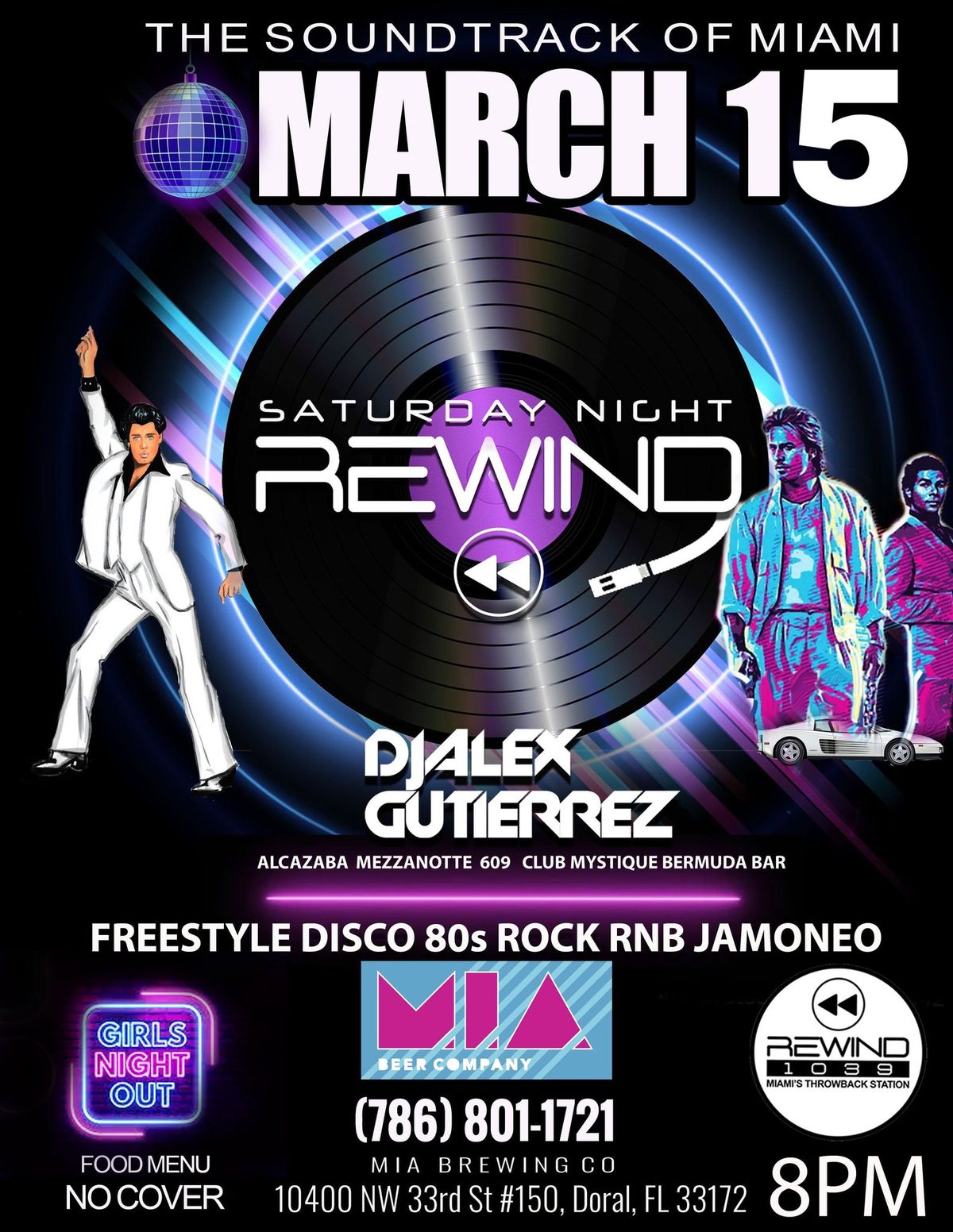 The Saturday Night Rewind at MIA Brewery with DJ Alex Gutierrez