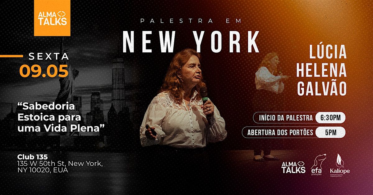 L\u00facia Helena Galv\u00e3o em New York - Palestra \u201cSabedoria Estoica"