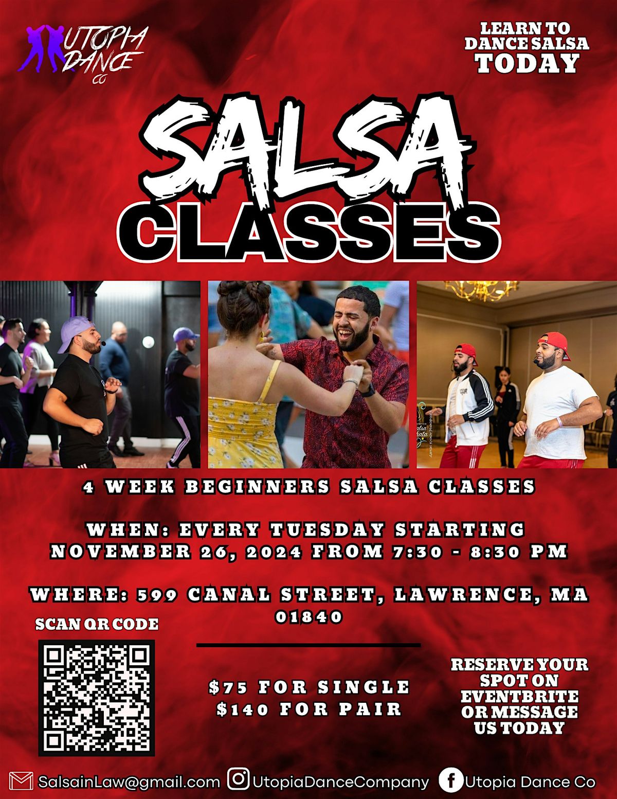 SALSA DANCE LESSONS (4 WEEKS)