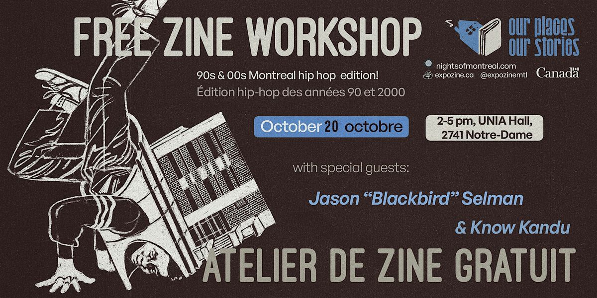 Zine & Poetry Workshop on Montreal 90s & 2000s Rap and Hip-Hop