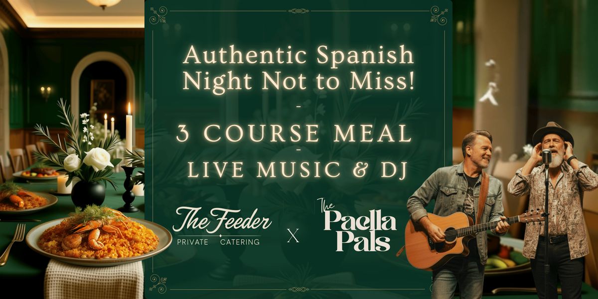 Authentic Spanish Experience 3-Course Paella Dinner & Live Music in Saltash