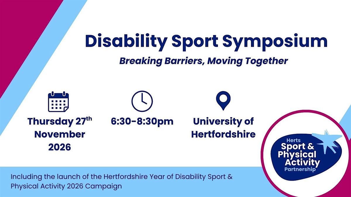 Disability Sport Symposium - Breaking Barriers, Moving Together