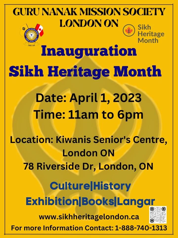 Inauguration Sikh Heritage Month, Kiwanis Seniors' Community Centre, London, 1 April 2023