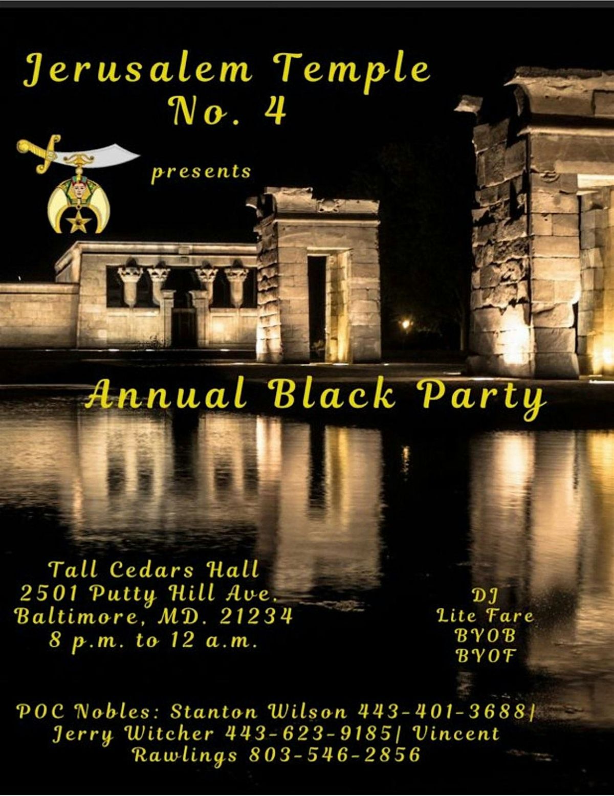 Jerusalem temple #4 Black Party 2025