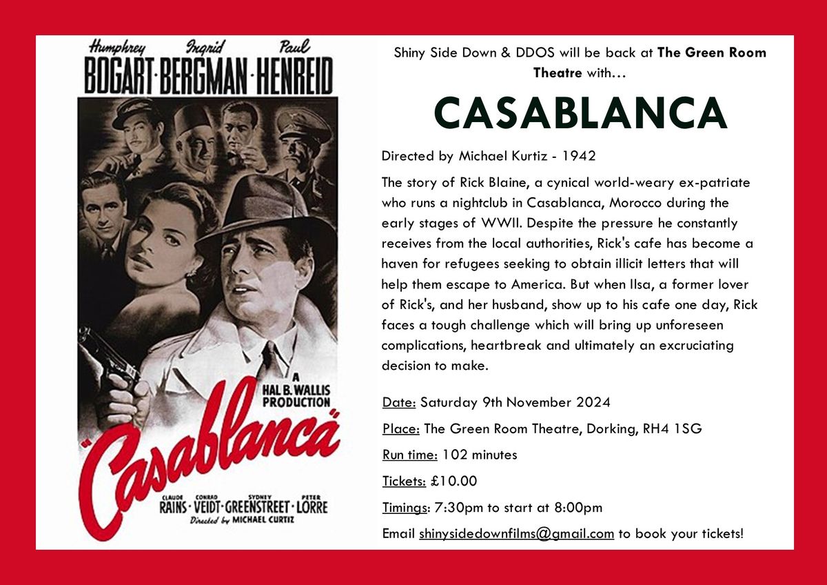 Casablanca (Shiny Side Down at The Green Room)