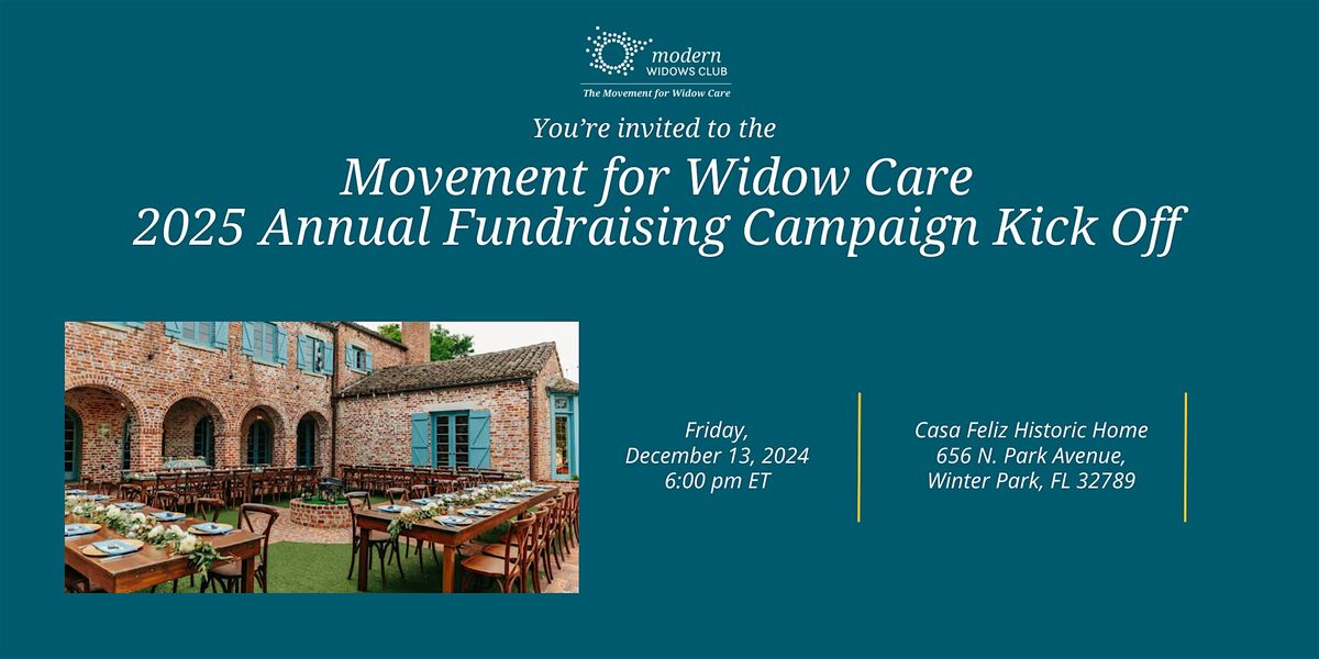 Movement for Widow Care | 2025 Annual Fundraising Campaign Kick Off