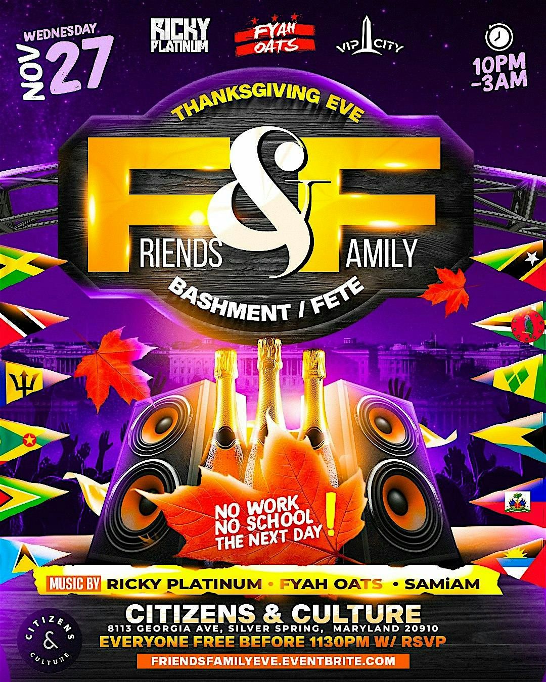 Friends & Family Wednesday before Thanksgiving fete