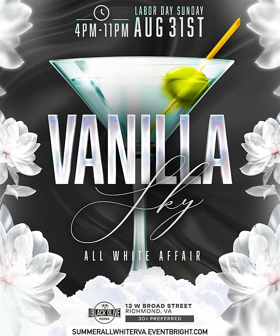 All White  Takeover at Black Olive 30+