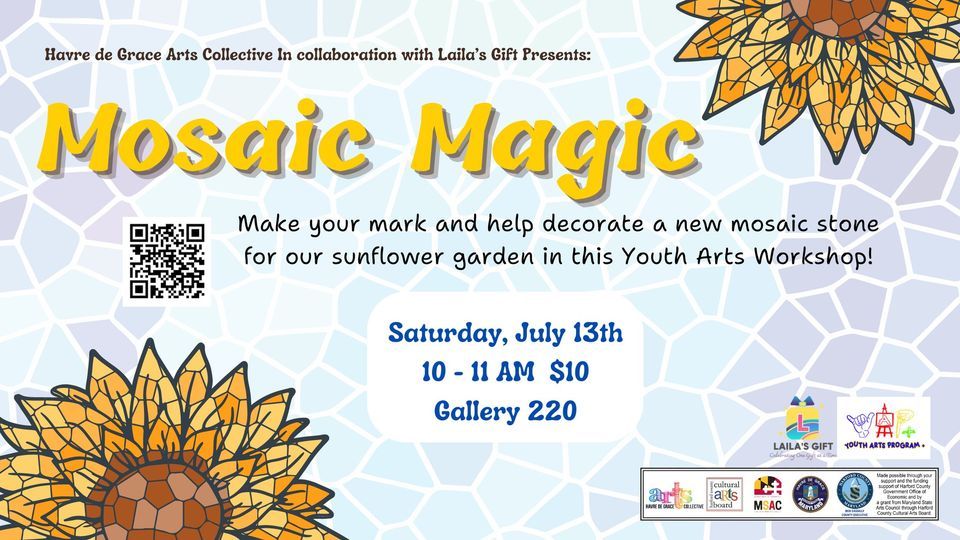 Mosaic Magic - decorate a mosaic for a sunflower garden!