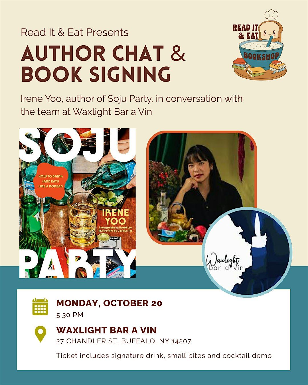 Soju Party! Author Chat & Signing with Irene Yoo