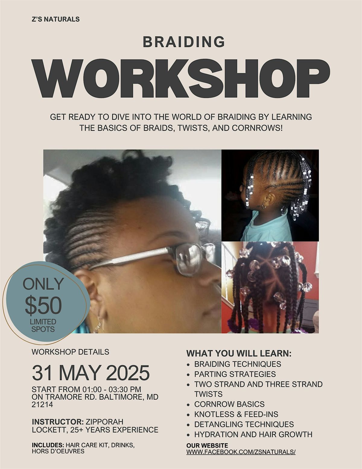 Z's Naturals Braiding Workshop