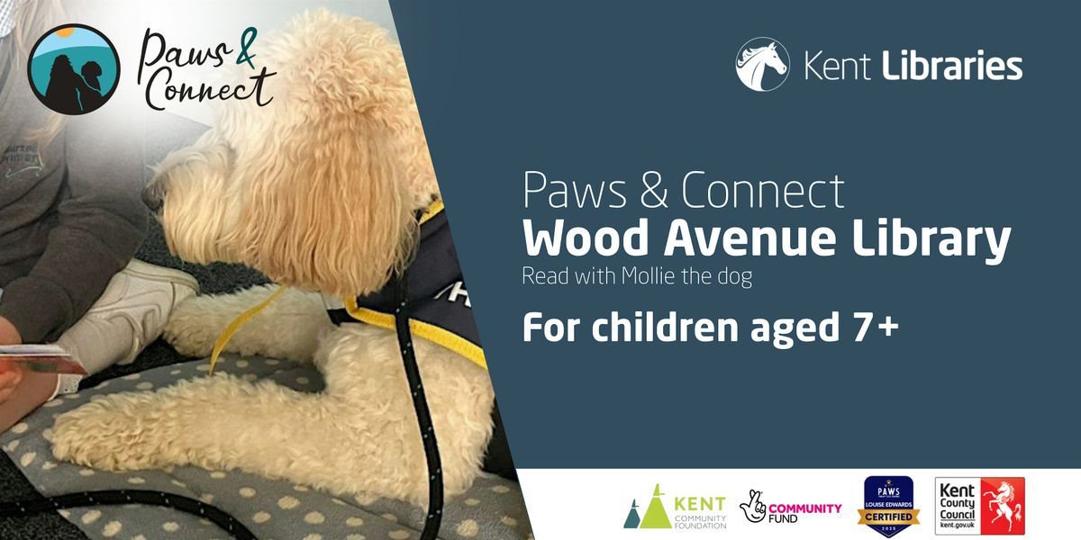 Paws & Connect: Read with Mollie the Dog at Wood Avenue Library