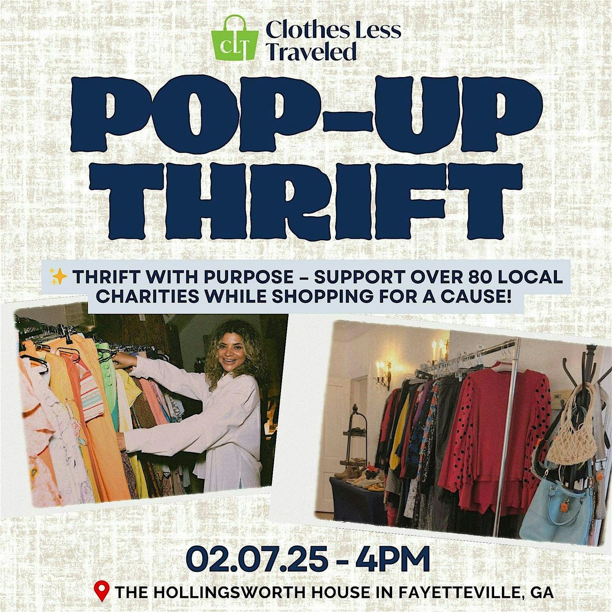 CLT's Nonprofit Thrift Shop Pop-Up at The Hollingsworth House!