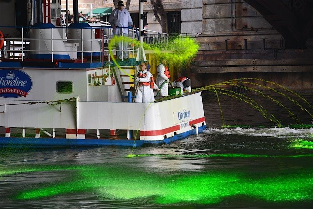 St. Patrick's Day Chicago River Dying Booze Cruise!